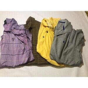 Lot Of 4 Golf Polo Shirts Men's Size Large Athletic